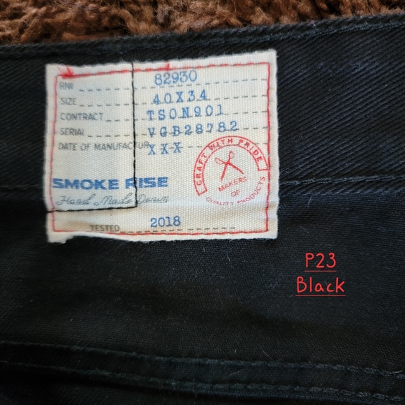 SMOKE RISE Jeans W40 L34 Distressed with Tears and Red under tears - Picture 6 of 8